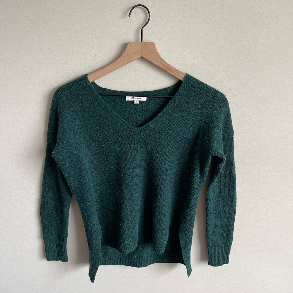 Madewell Cropped Sweater - Forest Green